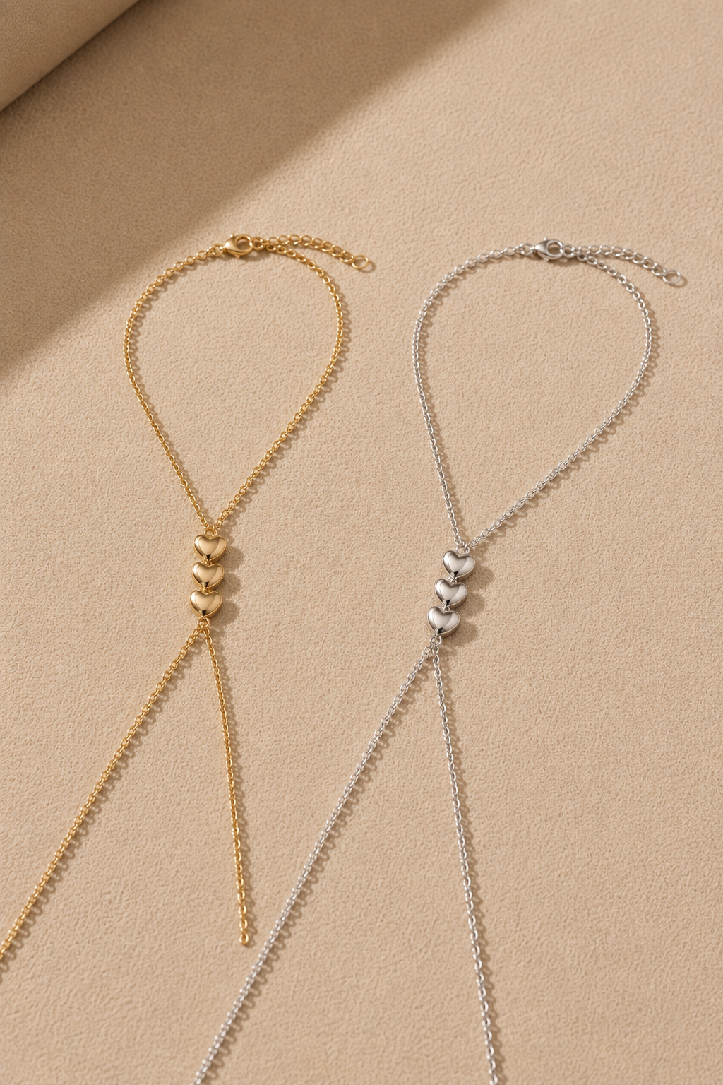 Matching gold hand chain gift set for two