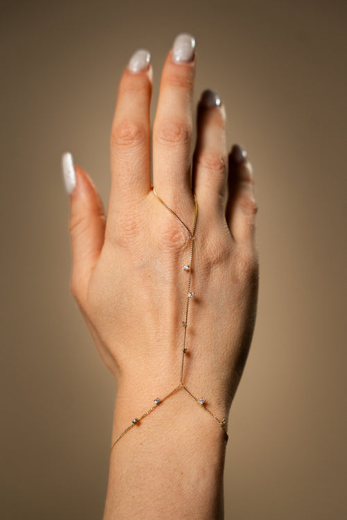 Blossom Muse Gold Hand Chain